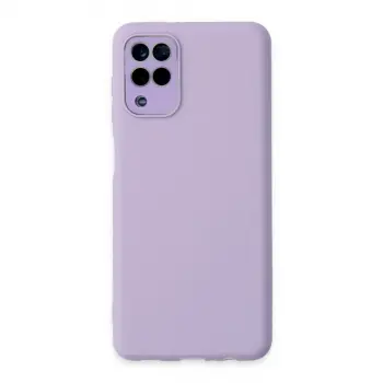 Samsung Galaxy A22 Kılıf Lansman Glass Kapak - Lila