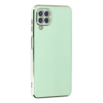 Samsung Galaxy A22 Kılıf Volet Silikon - Açık Yeşil