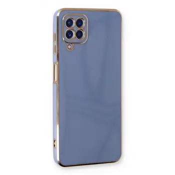 Samsung Galaxy A22 Kılıf Volet Silikon - Mavi