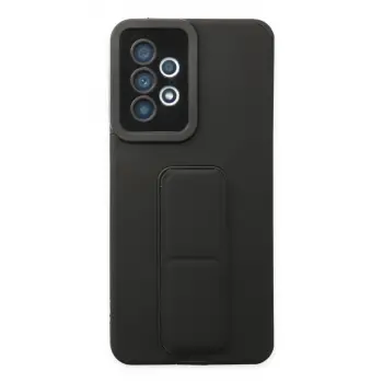 Samsung Galaxy A33 5g Kılıf Mega Standlı Silikon - Siyah