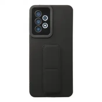 Samsung Galaxy A33 5g Kılıf Mega Standlı Silikon - Siyah