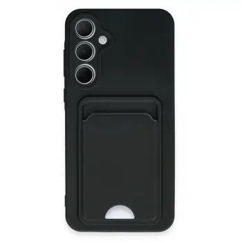 Samsung Galaxy A35 5g Kılıf Kelvin Kartvizitli Silikon - Siyah