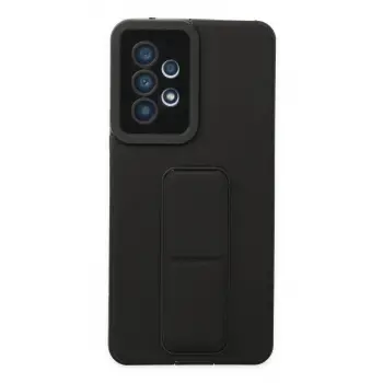Samsung Galaxy A53 5g Kılıf Mega Standlı Silikon - Siyah