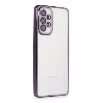 Samsung Galaxy A53 5g Kılıf Razer Lensli Silikon - Mor