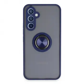 Samsung Galaxy A54 5g Kılıf Montreal Yüzüklü Silikon Kapak - Lacivert