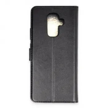 Samsung Galaxy A6 Plus 2018 Kılıf Trend S Plus Kapaklı Kılıf - Siyah