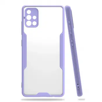 Samsung Galaxy A71 Kılıf Platin Silikon - Lila