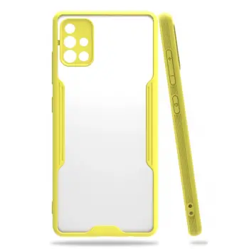 Samsung Galaxy A71 Kılıf Platin Silikon - Sarı