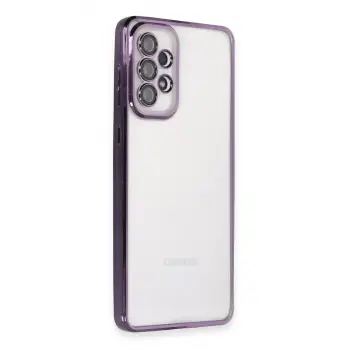 Samsung Galaxy A73 5g Kılıf Razer Lensli Silikon - Mor