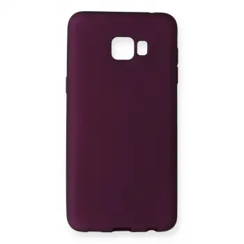 Samsung Galaxy C7 Pro Kılıf First Silikon - Mürdüm