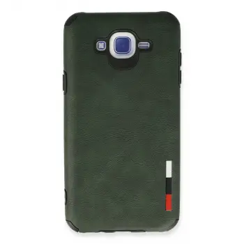 Samsung Galaxy J7 Kılıf Loop Deri Silikon - Yeşil