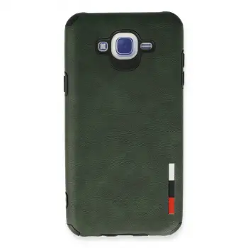 Samsung Galaxy J7 Kılıf Loop Deri Silikon - Yeşil