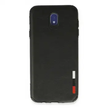 Samsung Galaxy J7 Pro / J730 Kılıf Loop Deri Silikon - Siyah