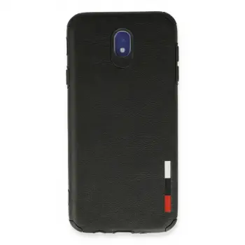 Samsung Galaxy J7 Pro / J730 Kılıf Loop Deri Silikon - Siyah
