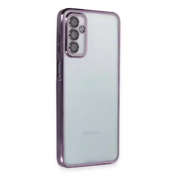 Samsung Galaxy M23 Kılıf Razer Lensli Silikon - Mor