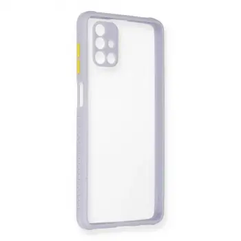 Samsung Galaxy M51 Kılıf Miami Şeffaf Silikon - Lila