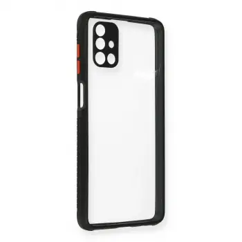 Samsung Galaxy M51 Kılıf Miami Şeffaf Silikon - Siyah