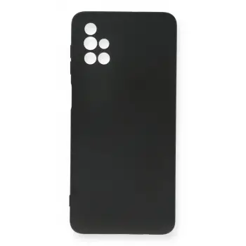 Samsung Galaxy M51 Kılıf Nano İçi Kadife Silikon - Siyah