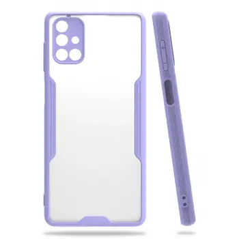 Samsung Galaxy M51 Kılıf Platin Silikon - Lila