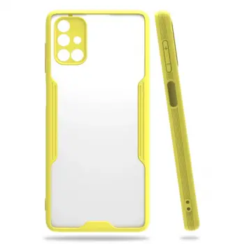 Samsung Galaxy M51 Kılıf Platin Silikon - Sarı