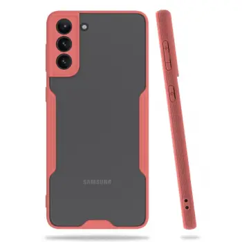 Samsung Galaxy S21 Plus Kılıf Platin Silikon - Pembe