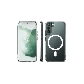 Samsung Galaxy S22 Plus Kılıf Magneticsafe Şeffaf Silikon - Şeffaf