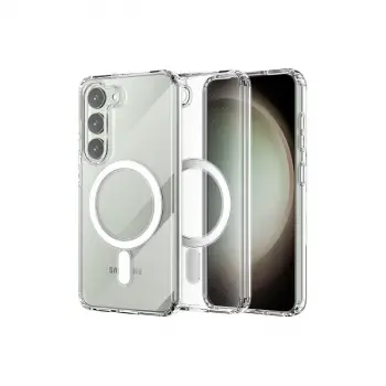 Samsung Galaxy S23 Plus Kılıf Magneticsafe Şeffaf Silikon - Şeffaf