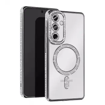 Samsung Galaxy S24 Fe Joke Simli Magneticsafe Kılıf - Gümüş