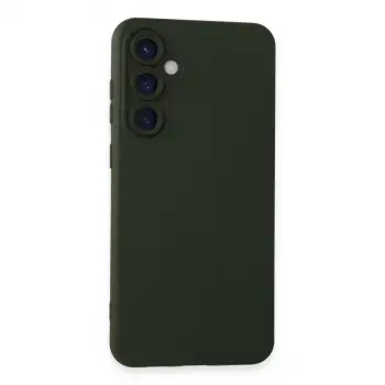 Samsung Galaxy S24 Kılıf Nano İçi Kadife Silikon - Koyu Yeşil