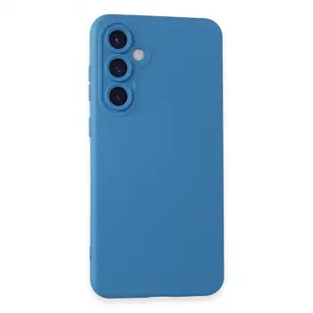Samsung Galaxy S24 Kılıf Nano İçi Kadife Silikon - Mavi