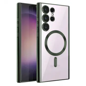 Samsung Galaxy S25 Ultra Kılıf Kross Magneticsafe Kapak - Koyu Yeşil