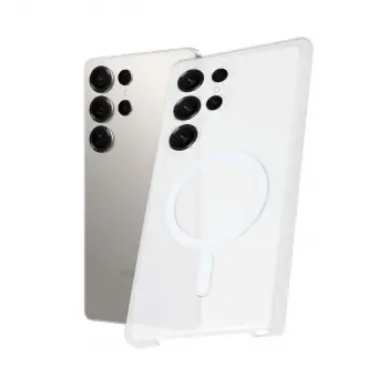 Samsung Galaxy S25 Ultra Kılıf Pc Zara Magsafe Şeffaf Kılıf - Şeffaf