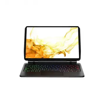 Samsung Galaxy T737 Tab S7 Fe 12.4 Kılıf Eternal Ledli Klavyeli Tablet Kılıfı - Siyah