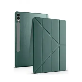 Samsung Galaxy X610 Tab S9 Fe Plus 12.4 Kılıf Kalemlikli Mars Tablet Kılıfı - Koyu Yeşil