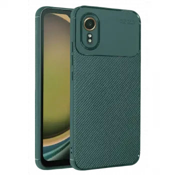 Samsung Galaxy Xcover 7 Kılıf Auto Focus Karbon Kapak - Yeşil