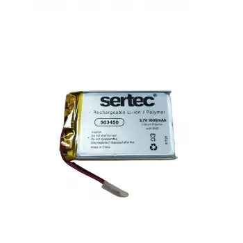 Sertec 503450 3.7v 1000 Mah Li-polymer Pil (devreli/1.5a)