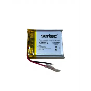 Sertec 582728 3.7v 400 Mah Li-polymer Pil (devreli/1.5a)