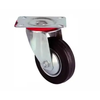 Servis Tekeri - Tablalı Siyah Döner - Çap 150 Mm