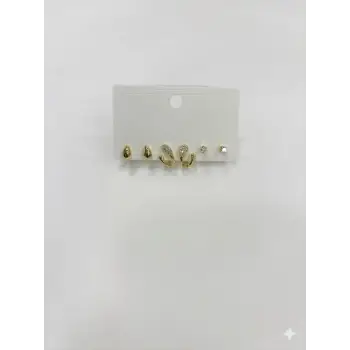 Su Damlası Altılı Kombin Küpe - Kp00566