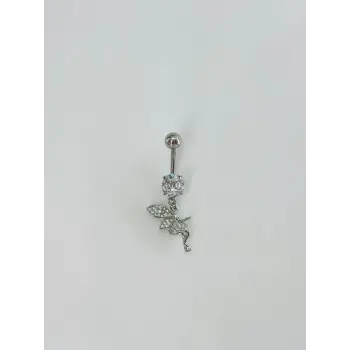 Su Perisi Detaylı Göbek Piercing - Pg0120