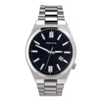 Swiss Plus Man Watch Basic Seri Model-1 ST3533AGS Black-Silver(Kol Saati) (KDO)