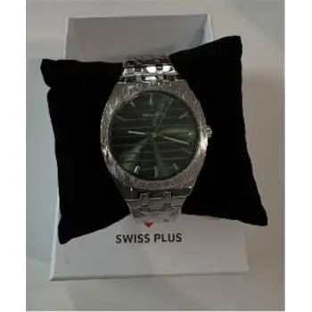 Swiss Plus Man Watch Basic Seri Model-5 ST2302AGP Green-Silver(Kol Saati) (KDO)