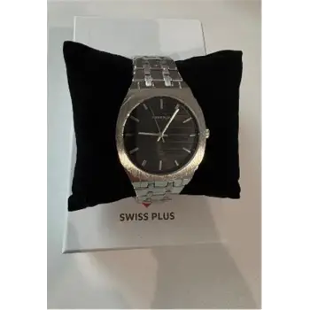 Swiss Plus Man Watch Basic Seri Model-6 ST2302AGP Black-Silver(Kol Saati) (KDO)