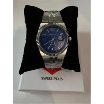 Swiss Plus Man Watch Premium Seri Model-1 ST3442AGS Blue-Silver