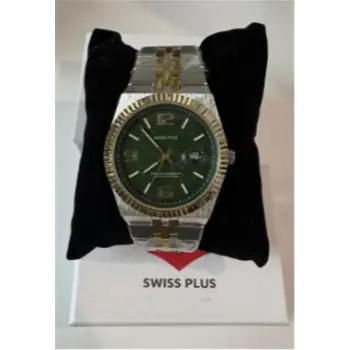 Swiss Plus Man Watch Premium Seri Model-3 ST3450AGS Green-Gold