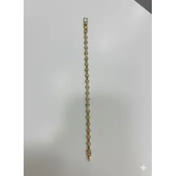    Zirkon Taşlı Pirinç Cm Bileklik 17+2 Cm  - Kbl0423