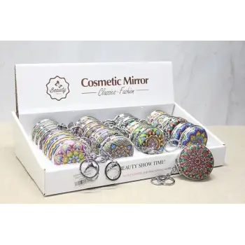 Taşlı El Aynası Anahtarlık Alk3771