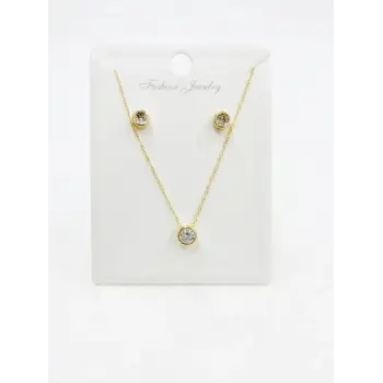   Zirkon Taşlı Zincir : Çelik Ürünler 40+5 Cm - Set0016