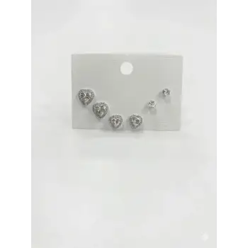 Taşlıkalp Detaylı Altılı Küpe - Kp00595