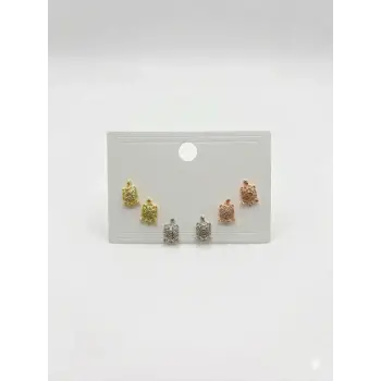 Tatlı Minik Kaplumbağalar Altılı Küpe - Kp00663